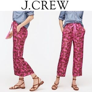 🔖00 J.CREW Collection Silk Twill Relaxed Pants - Sleepy Lions